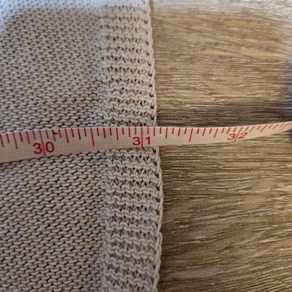 Eileen Fisher Poncho Sweater Women's Size Large Gray Tan Asymetrical Sleeveless - Picture 8 of 11